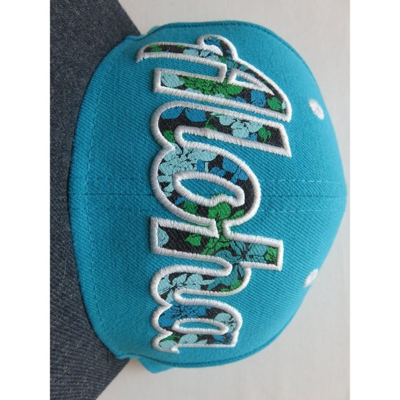 Hawaii ALOHA Floral Hat NewEra 9FIFTY Snapback Collectible Cap Blue NWOT - Picture 3 of 12